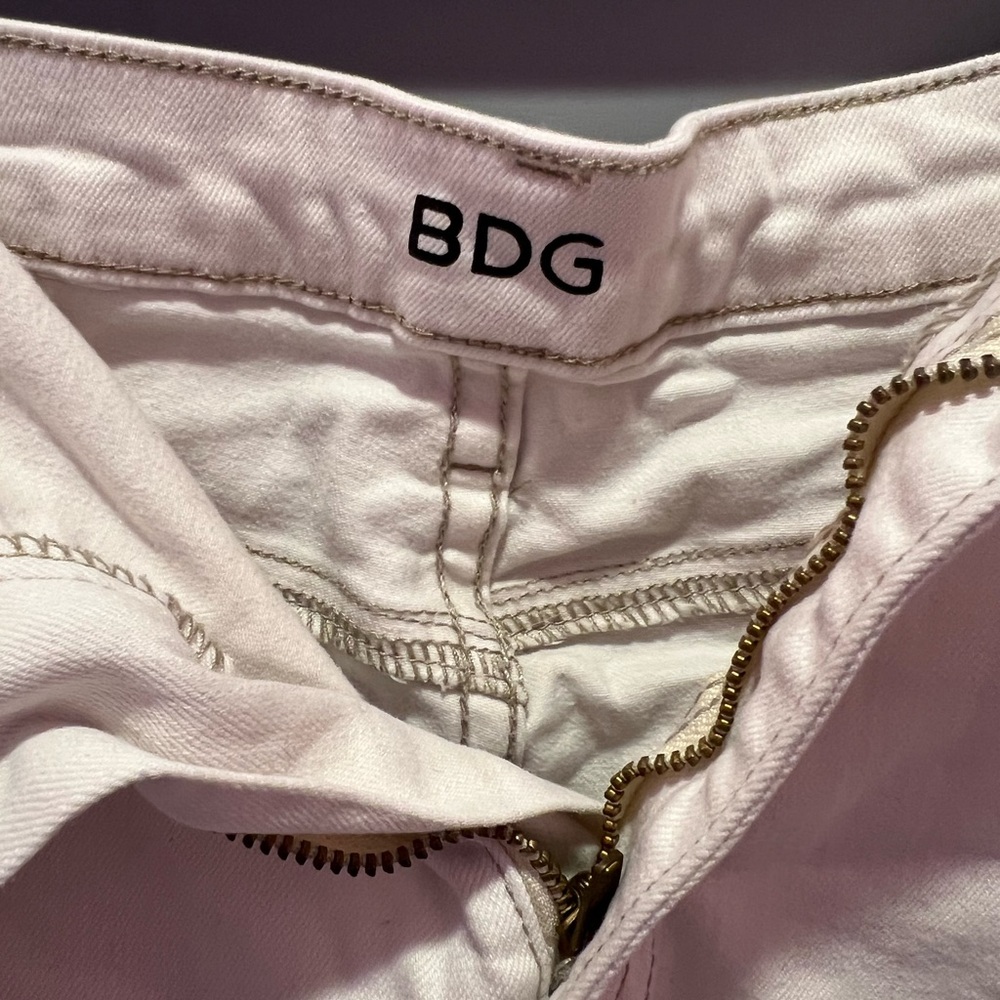 BDG White Denim Shorts